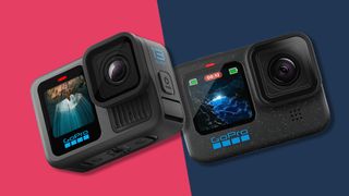 GoPro Hero 13 Black alongside Hero 12 Black on bright background