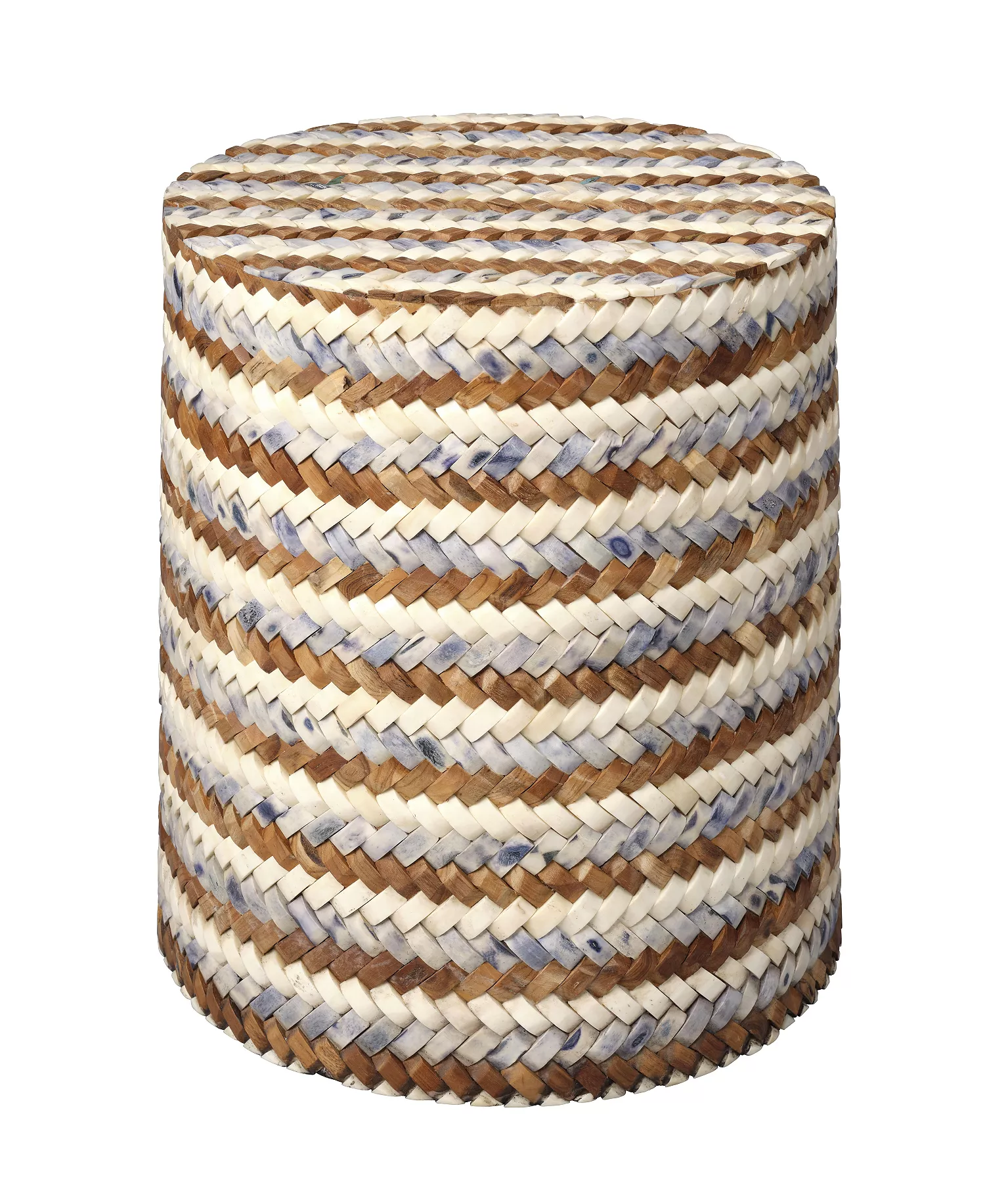 Interwoven Wood &amp;amp; Buffalo Bone Side Table