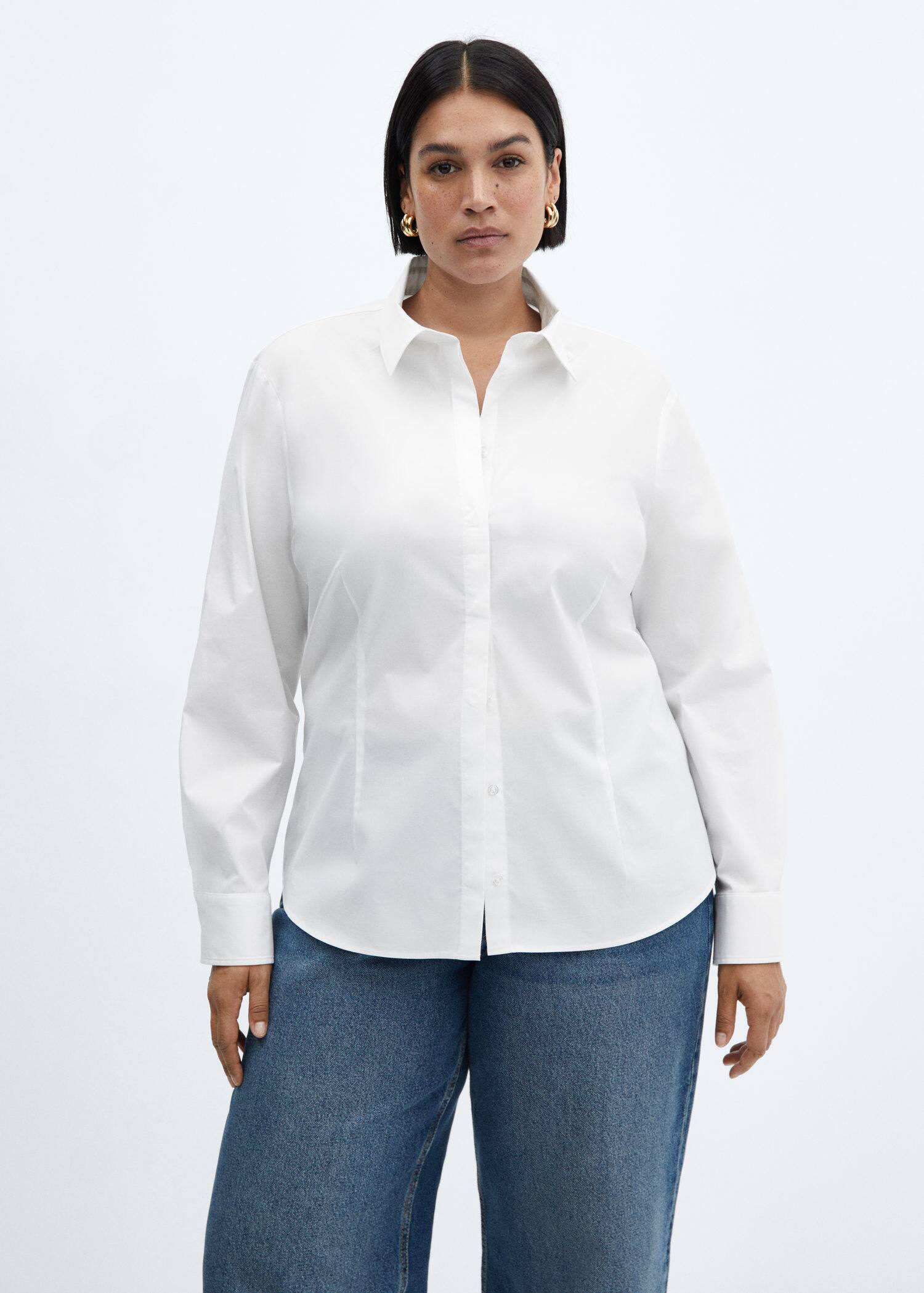 Fitted Cotton Shirt -  Women