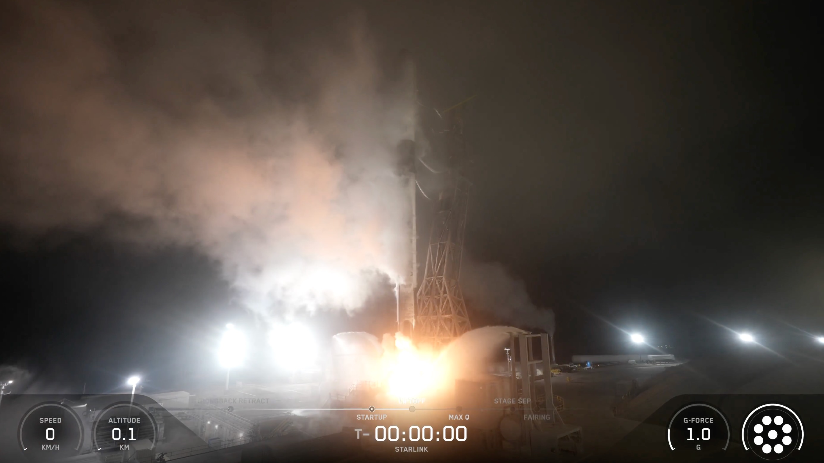 A SpaceX Falcon 9 rocket launches 24 Starlink internet satellites from California's Vandenberg Space Force Base on Aug. 19, 2026.
