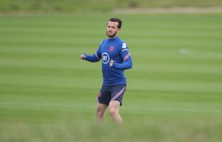 Ben Chilwell trains on his own