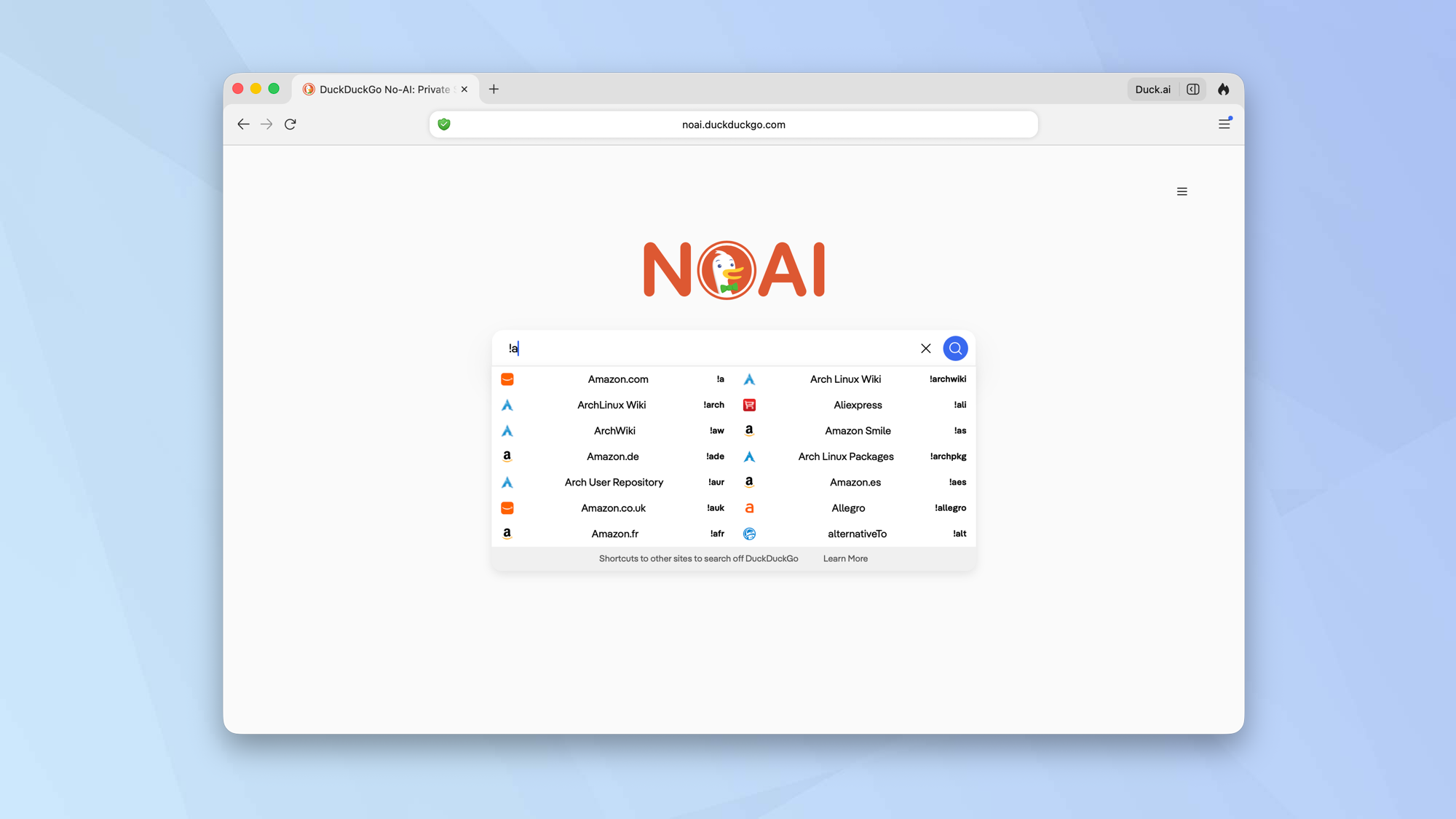 چگونه هنگام استفاده از NoAI از DuckDuckGo بیشترین بهره را ببرید؟