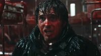 Bryan covered in blood during the Resident Evil film