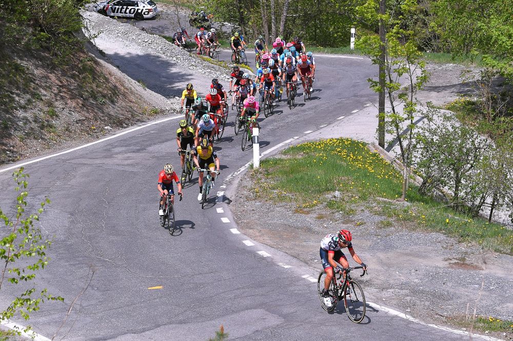 The peloton in action during stage 4 in Romandie