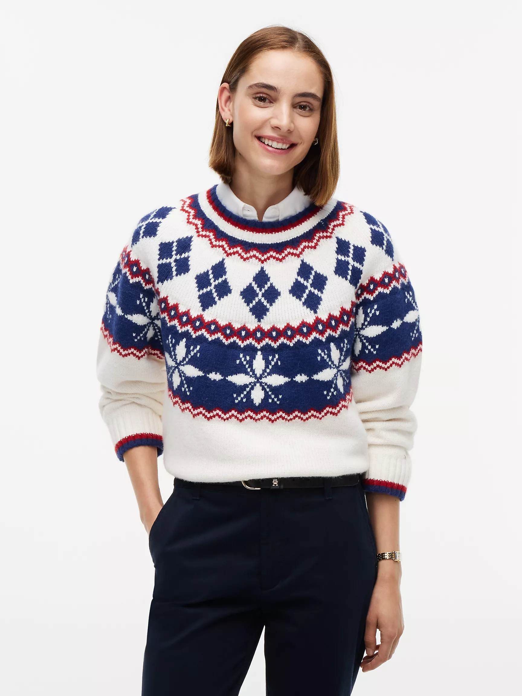 Tommy Hilfiger, Relaxed Fit Fair Isle Crewneck Sweater