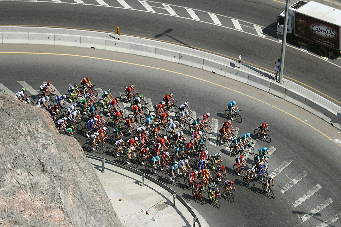 The Tour of Oman peloton.