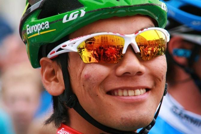 A Europcar rider at the start