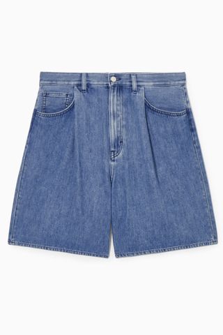 COS High-Waisted Pleated Shorts