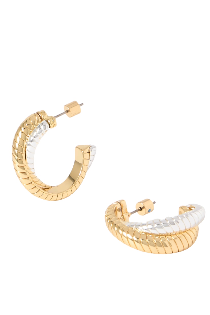 Crescent Gold-Tone Earrings
