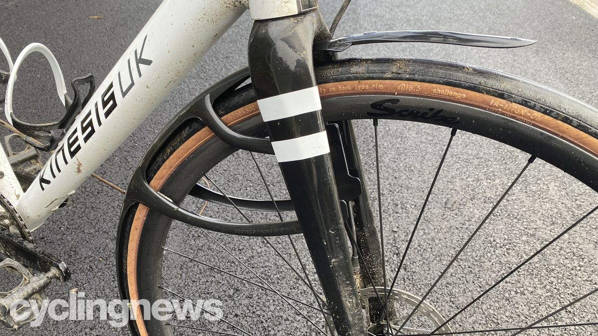 Closeup of Crud Road Racer Mk3 mudguards