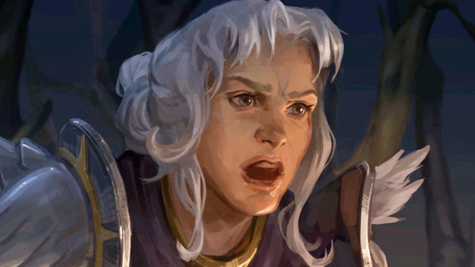 A close up on Valentina, one of the characters in Heroes of Might and Magic Olden Era