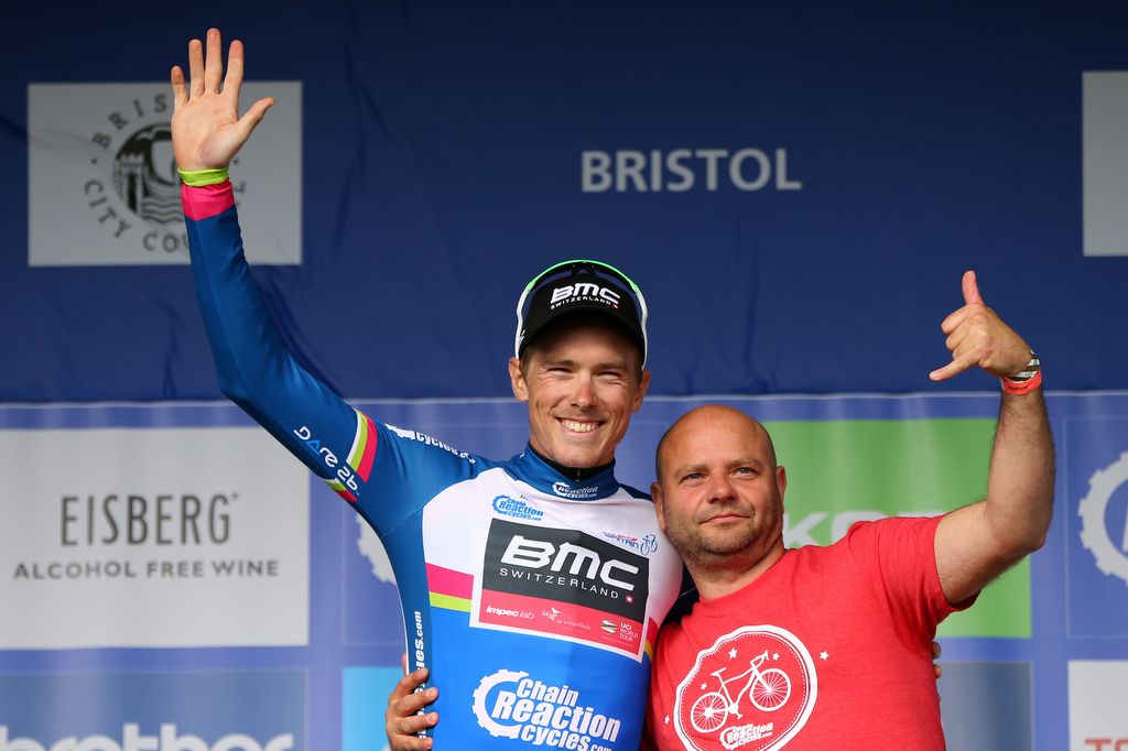 Rohan Dennis' stage win saw him move into the blue jersey