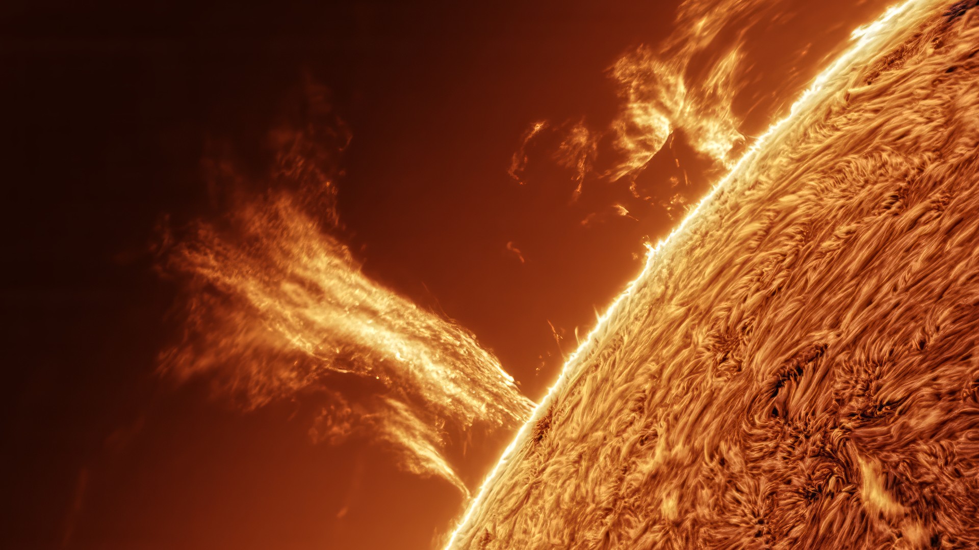 fiery swirls of plasma on the sun's surface