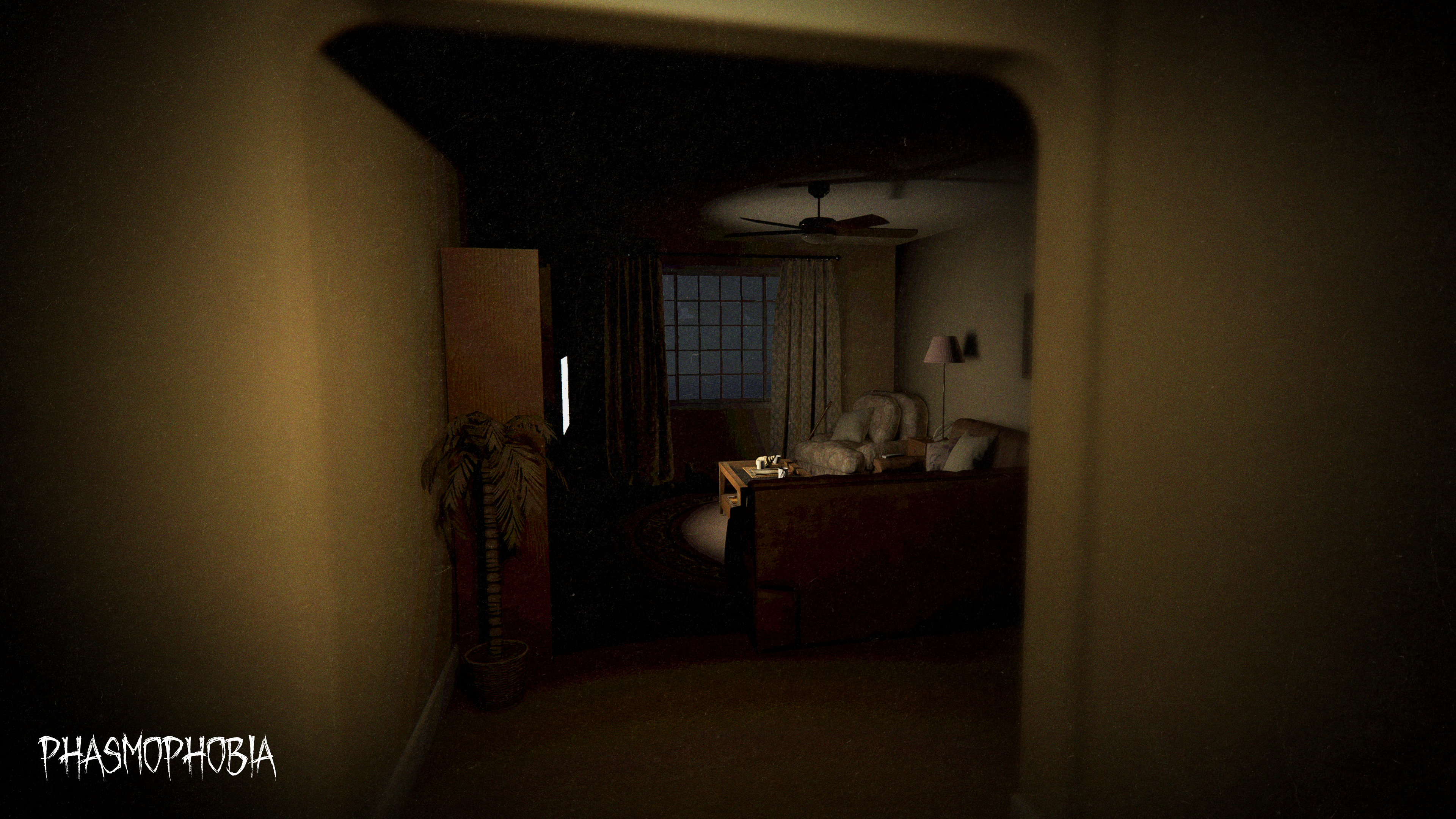 Another angle of the 6 Tanglewood Drive living room after Phasmophobia's rework