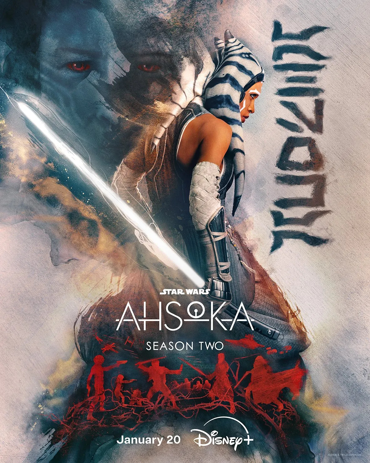 O pôster da 2ª temporada de Ahsoka.