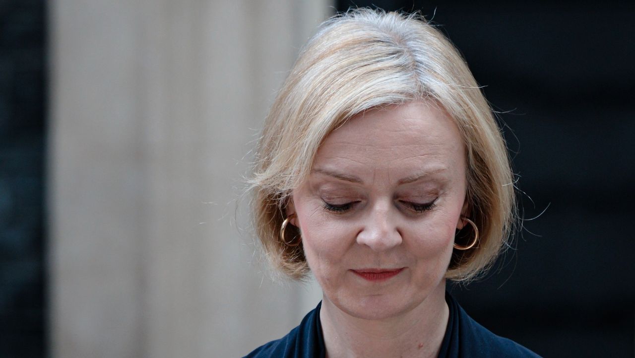 Liz Truss delivers her resignation speech 