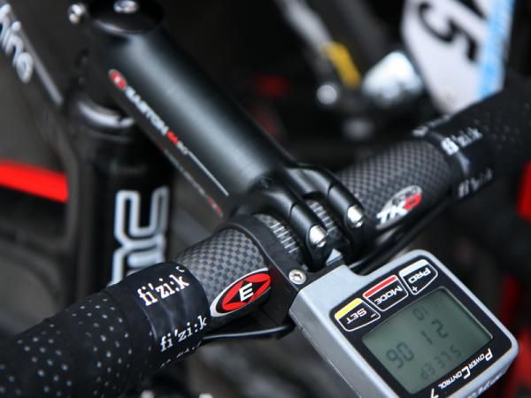 This BMC rider wasn't taking any changes, opting for Easton's extra stiff and strong track handlebar.