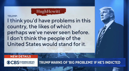 Trump warns on indictment