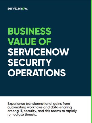 Whitepaper cover with title in green: Business value of security operations