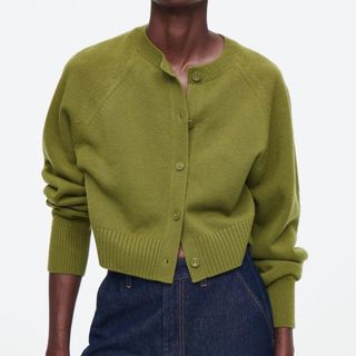 Cos Cropped Wool Cardigan