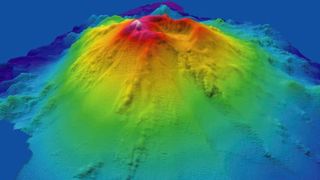 The Minami Kasuga-2 submarine volcano in the Pacific Ocean.