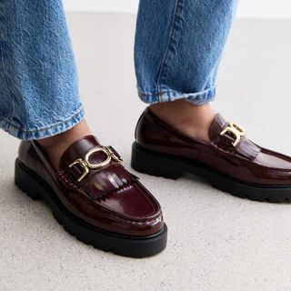 woman wearing loafers