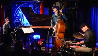 Ivo Neame, Jasper Hoiby and Anton Eger of the band Phronesis perform at Pizza Express Jazz Club, Soho as part of the Sounds of Denmark Festival on September 17, 2016 in London, England