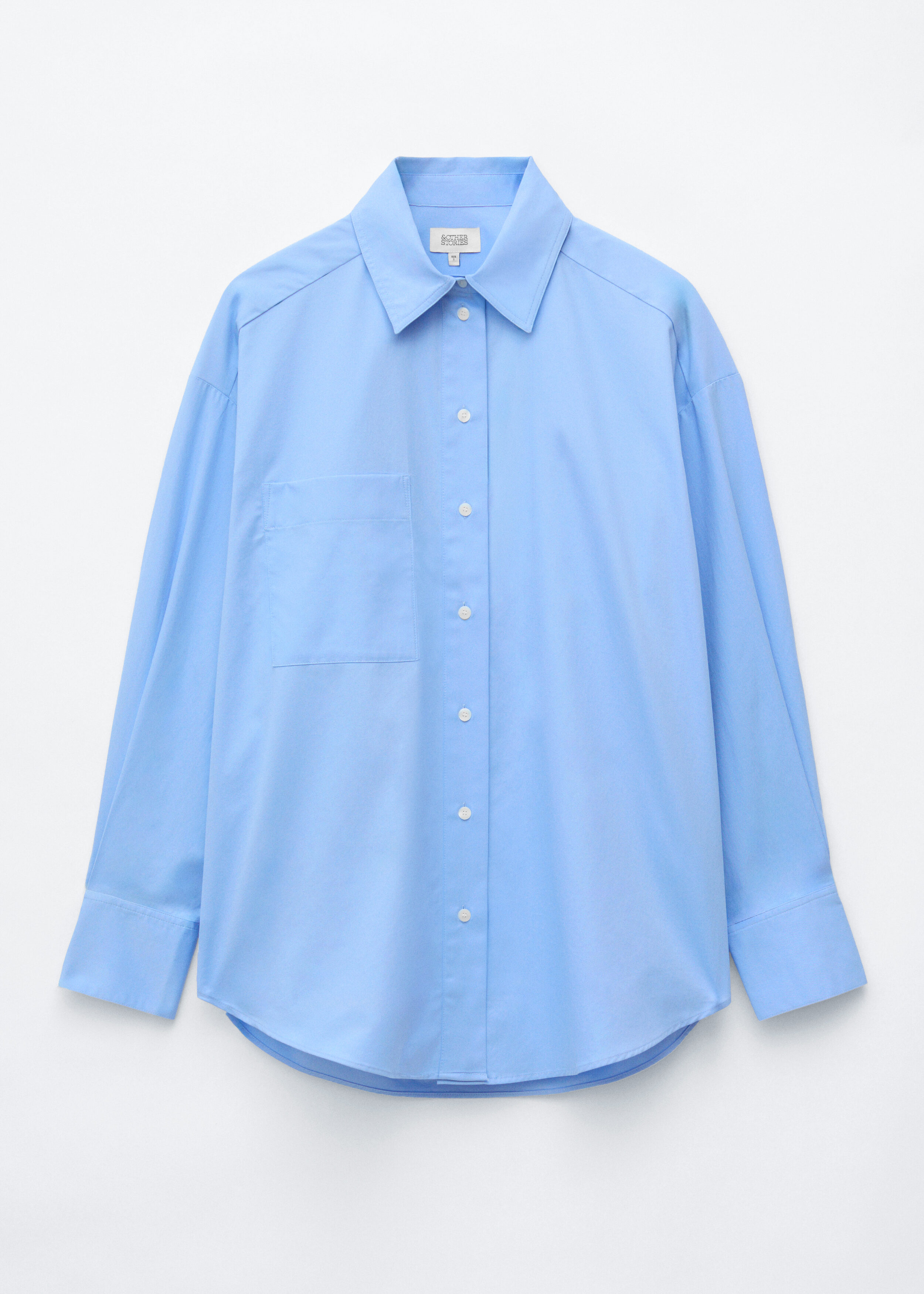 Oversized Cotton Shirt - Blue