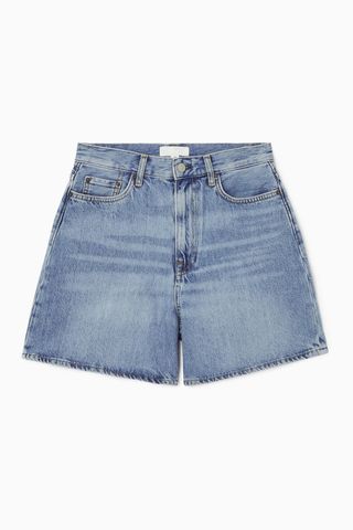 High-Rise Denim Shorts