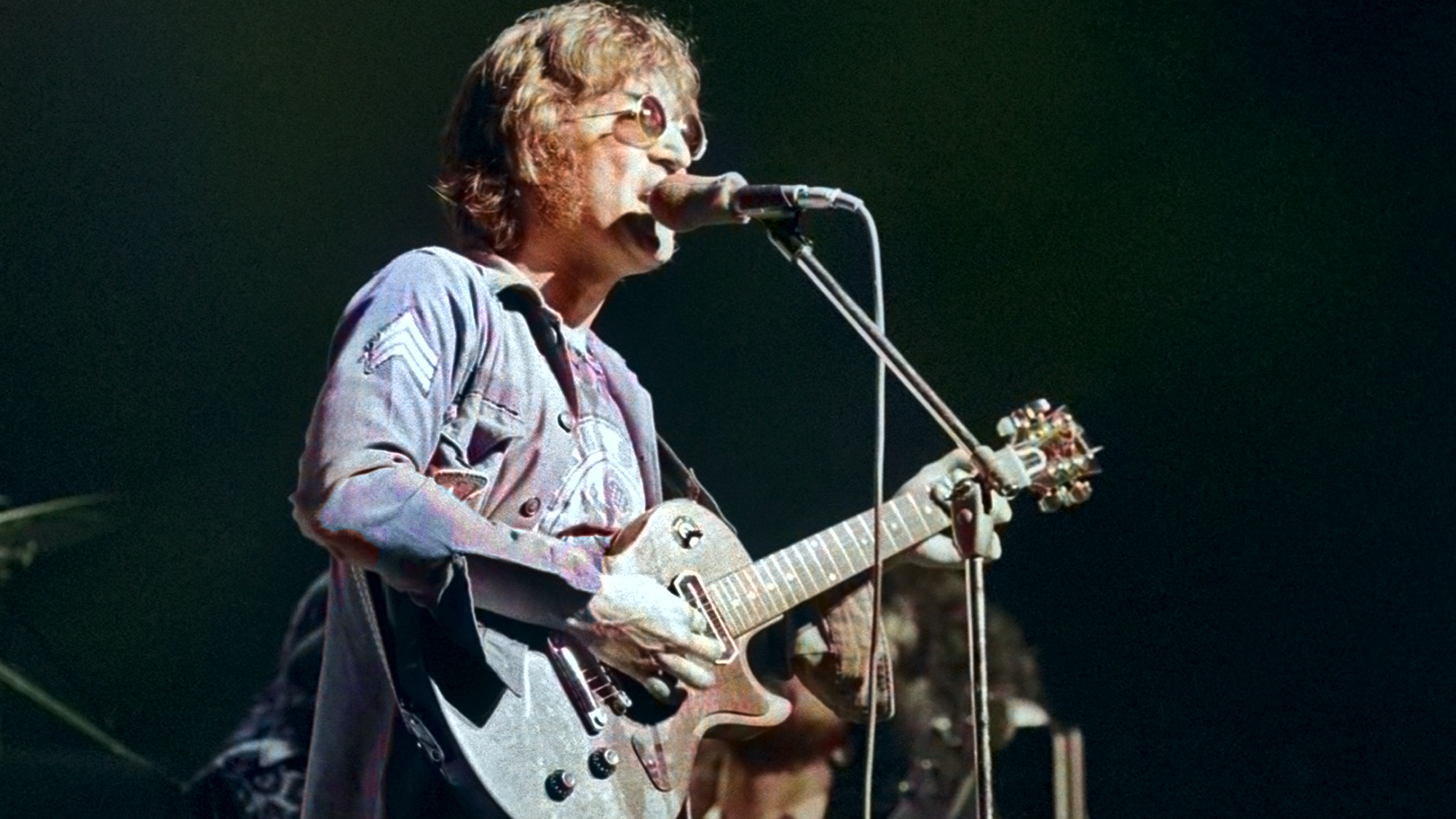 John Lennon performing a benefit concert in NYC, August 30, 1972 