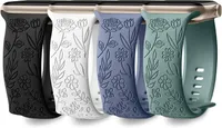 DaQin Daqin 4 Pack Floral Engraved Bands Compatible With Apple Watch Band NOT JUST FOR WOMEN DAMMIT FOR EVERYONE WHO LIKES NICE PRETTY WATCH BANDS