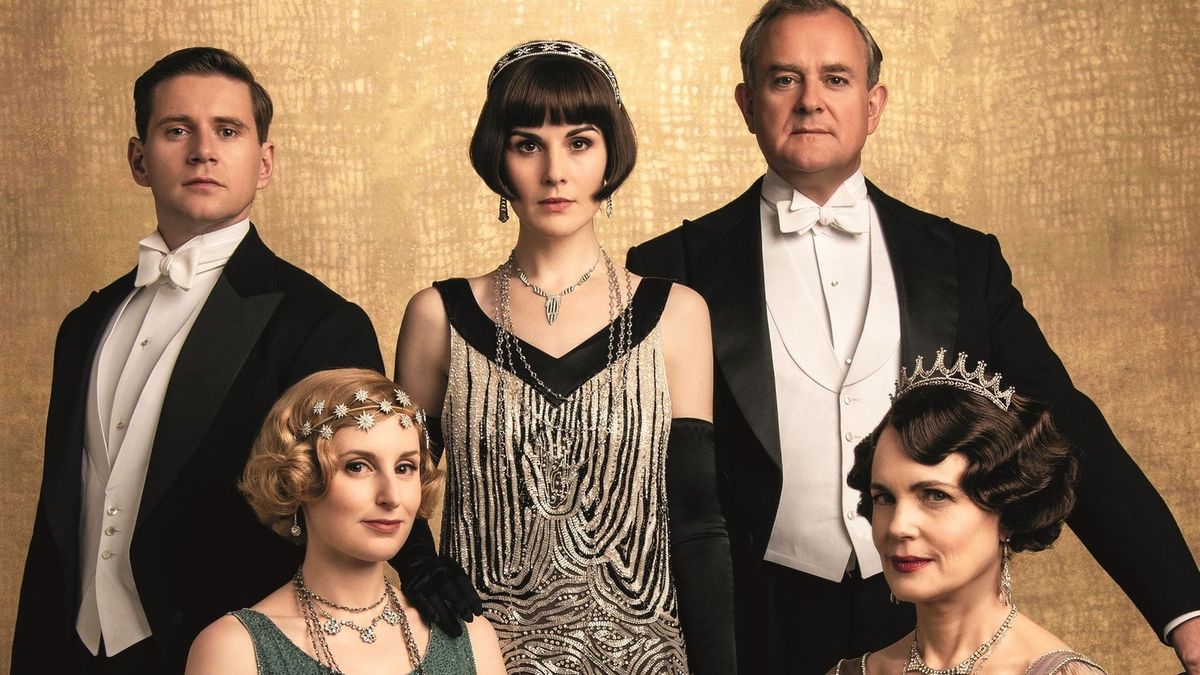 Laura Carmichael, Michelle Dockery and Hugh Bonneville arrive on