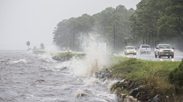 Storm surge in Florida on Thursday.