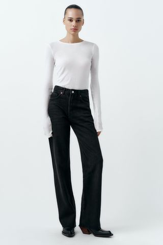 TRF HIGH-RISE WIDE-LEG JEANS
