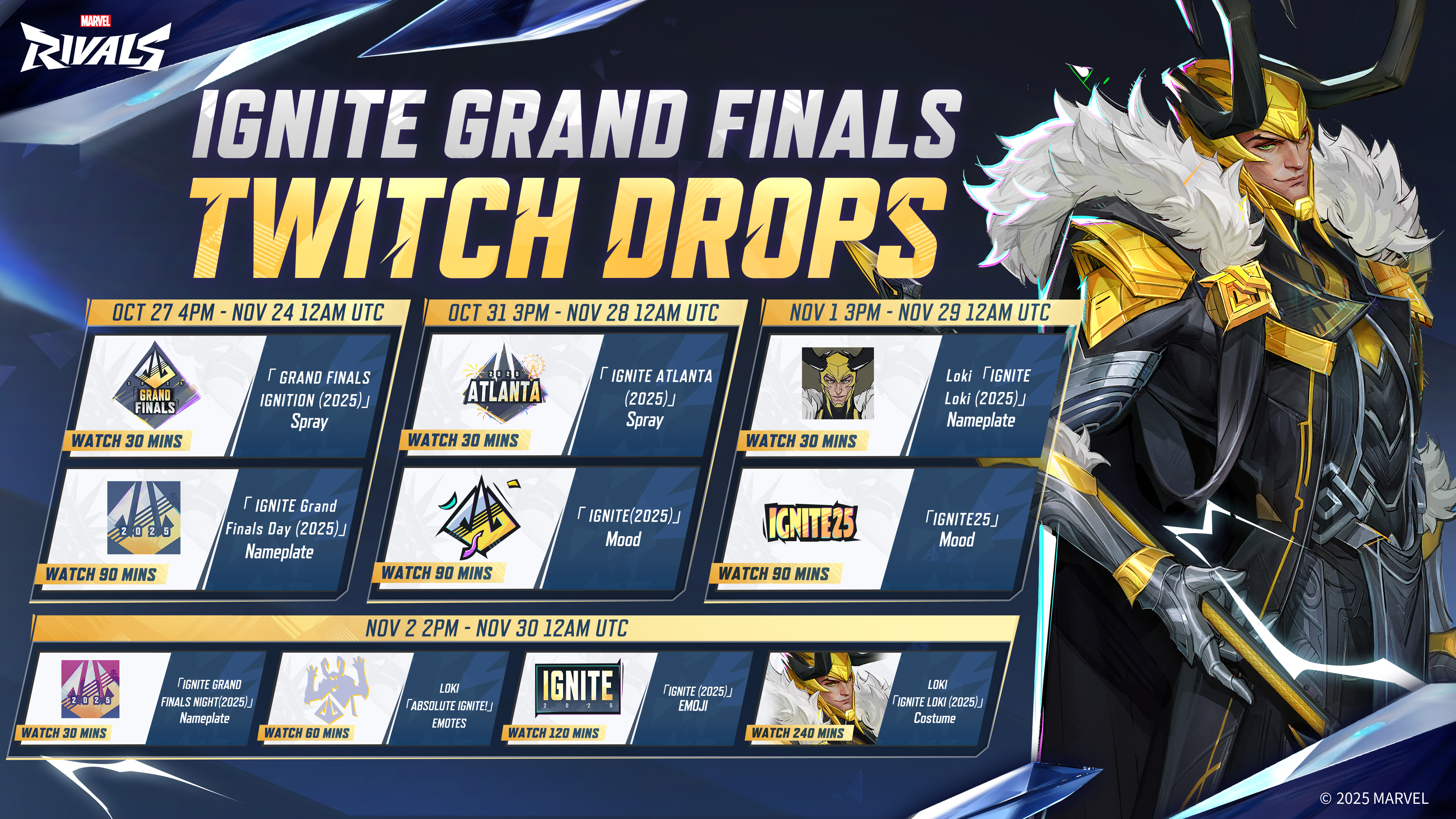 Marvel Rivals Twitch Drops for Ignite Grand Finals