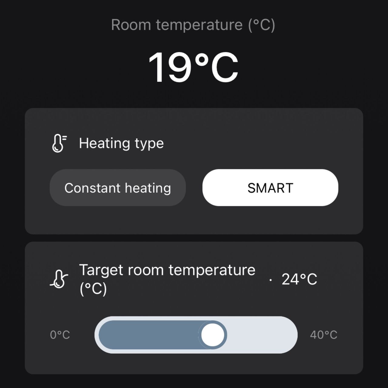Screenshot of the AENO app