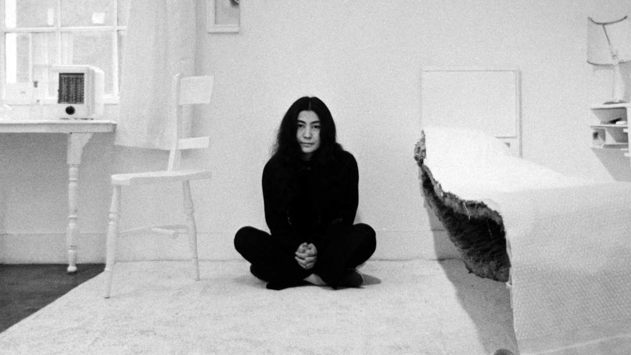 Yoko Ono with Half-a-Room, from the Half-a-Wind show at London&#039;s Lisson Gallery, 1967