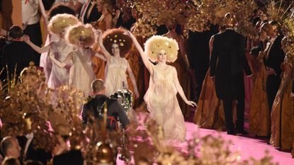 Life Ball 2015 entertainment, ladies in crazy costumes and big hair