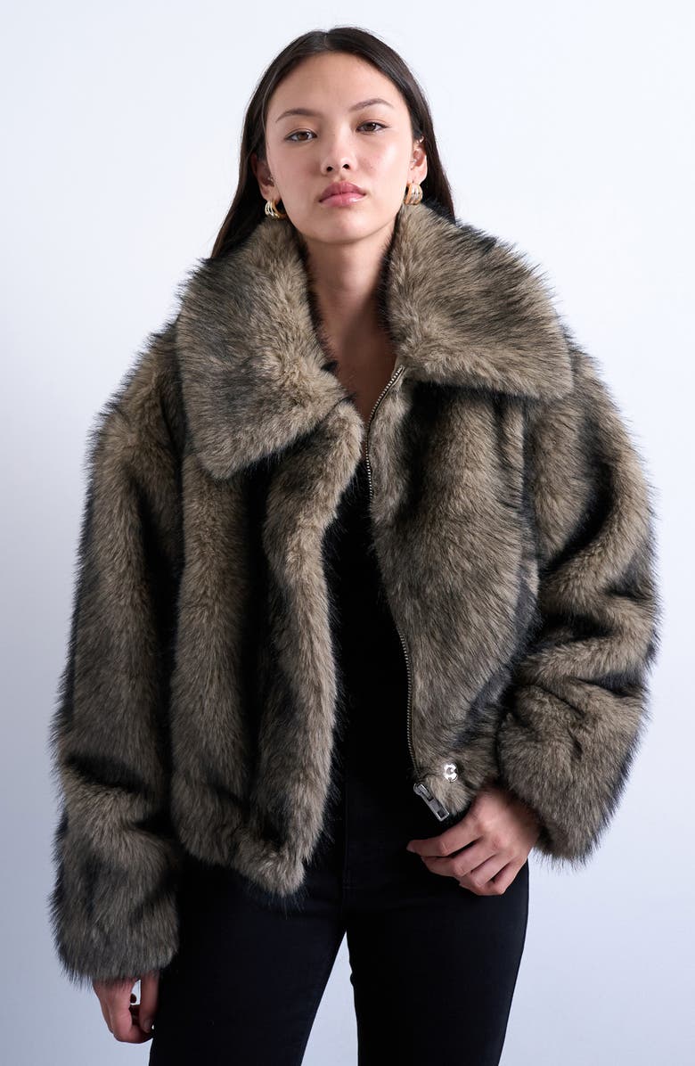Faux Fur Bomber Jacket