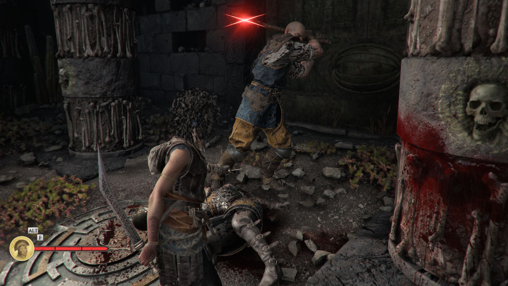 Sophia prepares to dodge a heavy attack