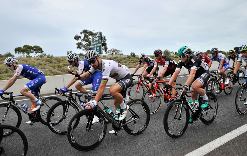 Peter Sagan waves during stage 3 at the Tour Down Under