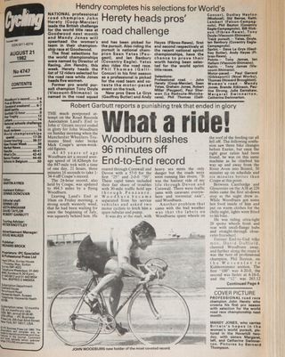 John Woodburn Cycling Weekly old issue