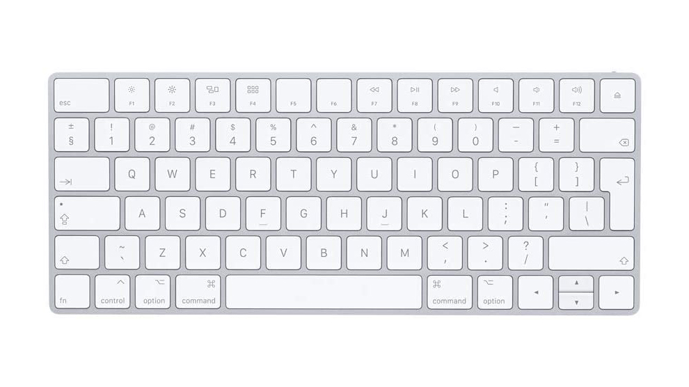 Apple Magic Keyboard against a white background