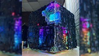 A PC in the style of a Star Trek Borg Cube