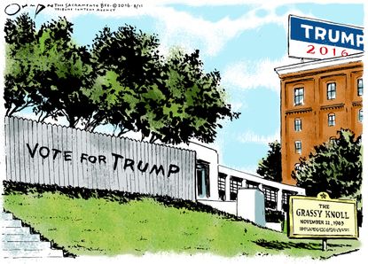 Political cartoon U.S. Donald Trump 2nd Amendment