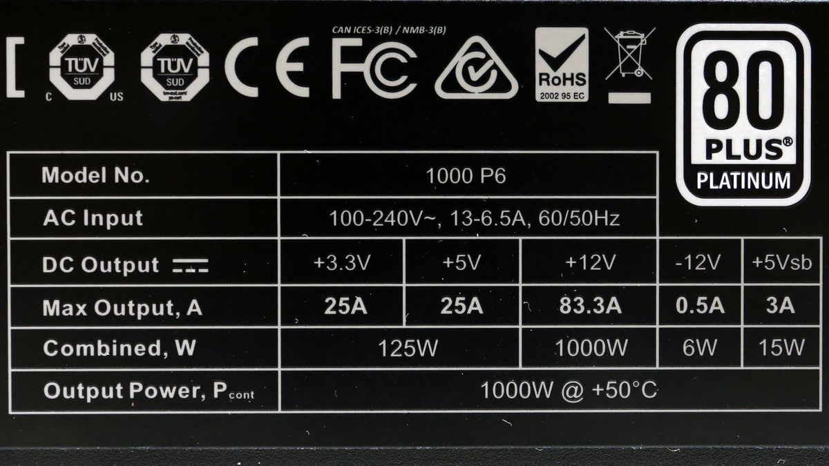 EVGA 1000 P6