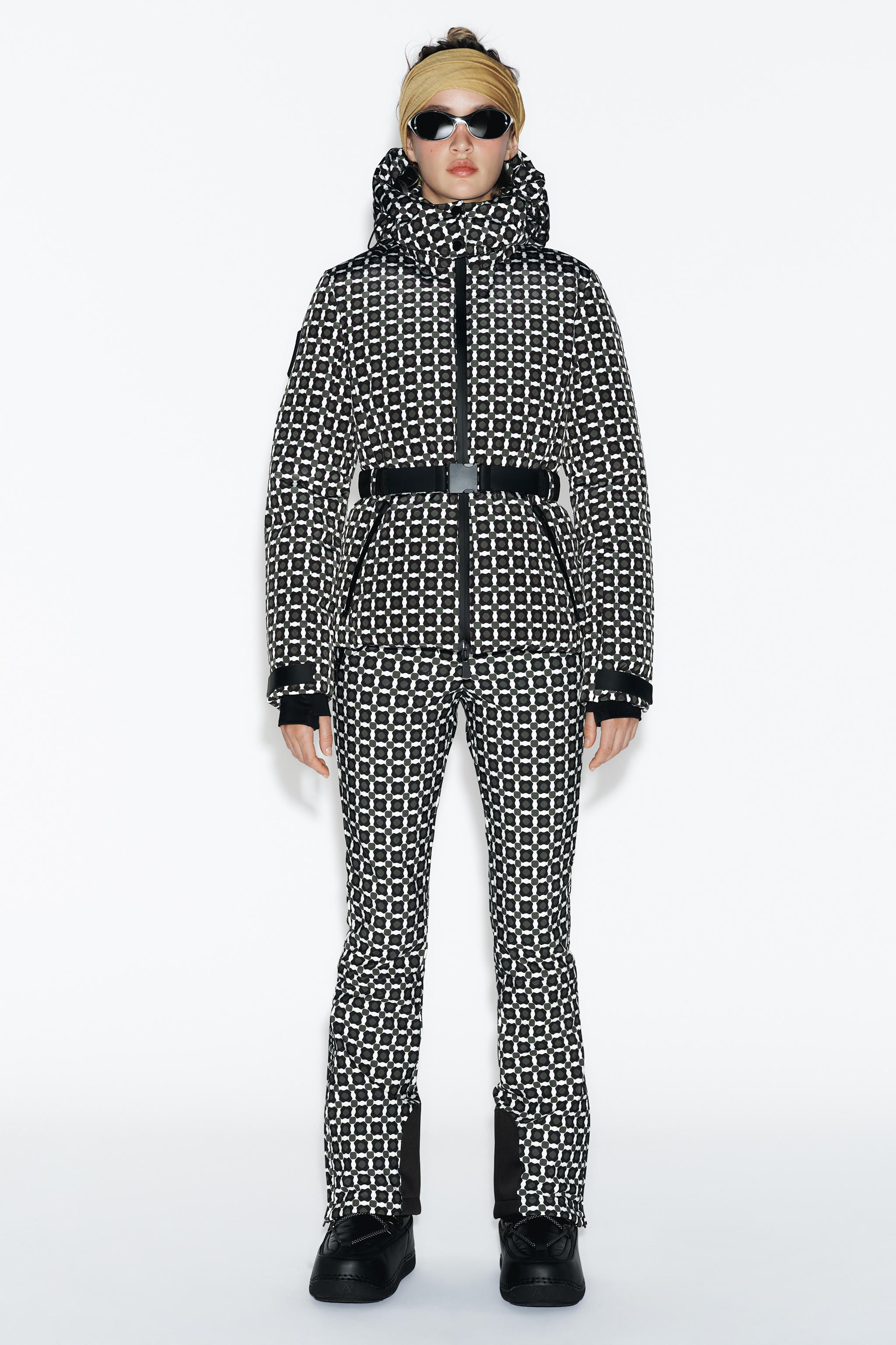 Hooded Water Resistant Windproof Down Coat Recco&reg; Technology Ski Collection