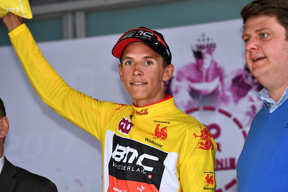 Dylan Teuns in yellow at Tour de Wallonie after stage 4