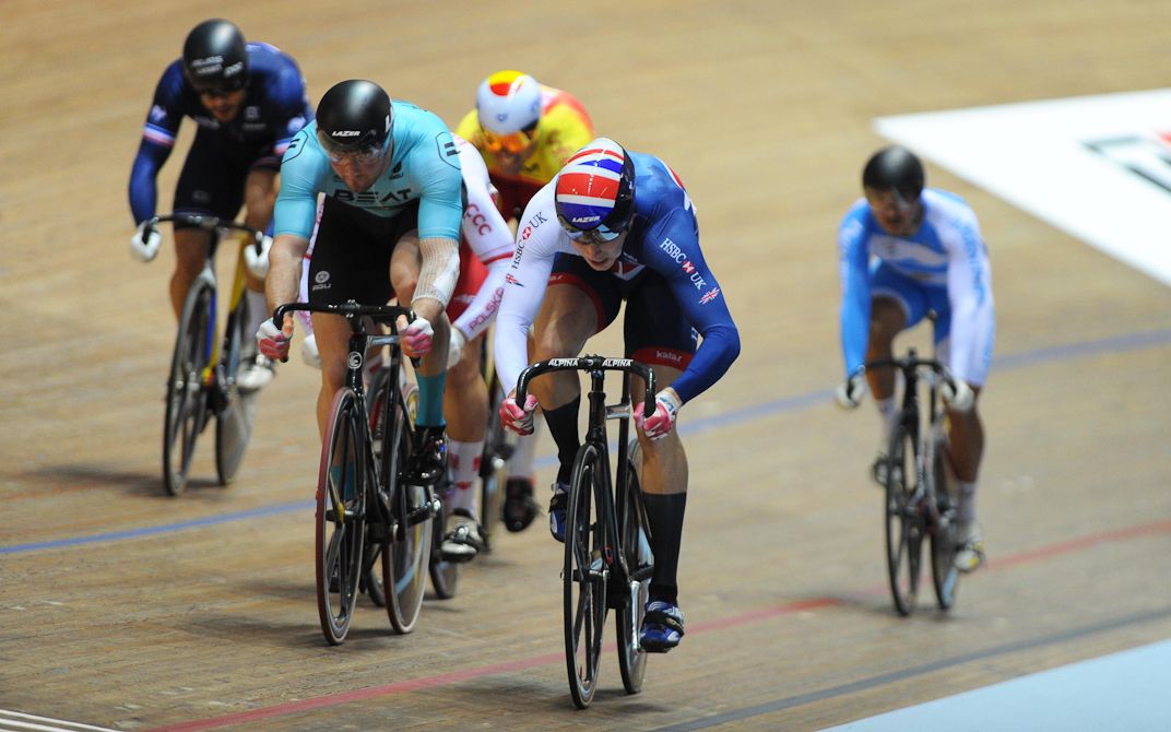 Sotirios Bretas of Great Britain competes in Mens Keirin