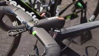 The ENVE SES Aero road stem has an integrated out-front computer mount